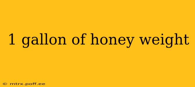 1 gallon of honey weight