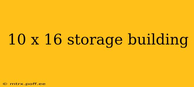 10 x 16 storage building