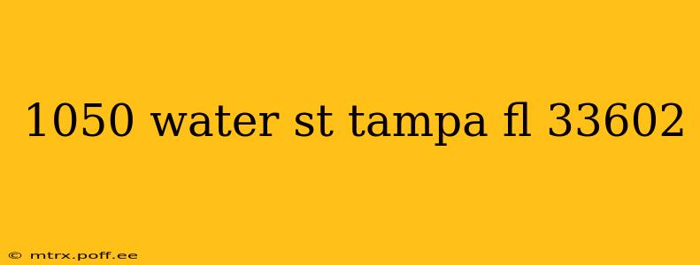 1050 water st tampa fl 33602