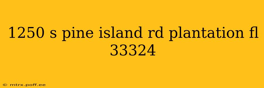 1250 s pine island rd plantation fl 33324