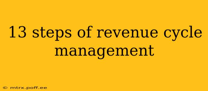 13 steps of revenue cycle management