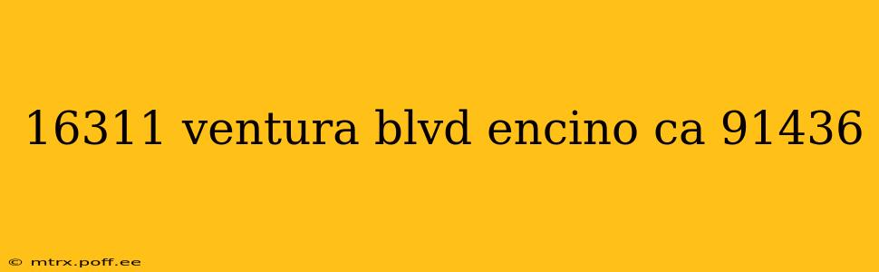 16311 ventura blvd encino ca 91436