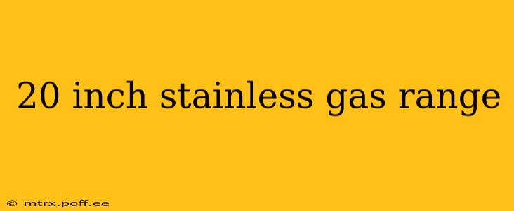 20 inch stainless gas range
