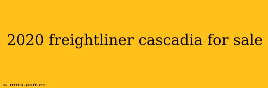 2020 freightliner cascadia for sale