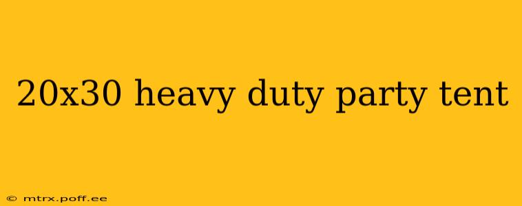 20x30 heavy duty party tent