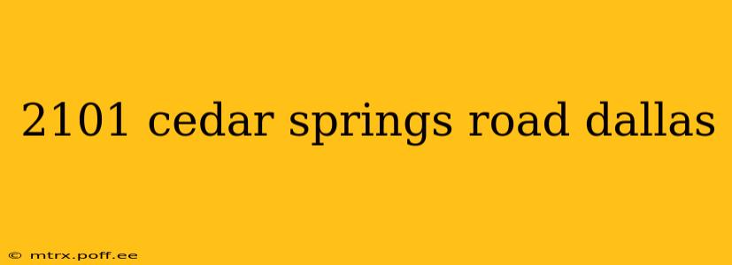 2101 cedar springs road dallas