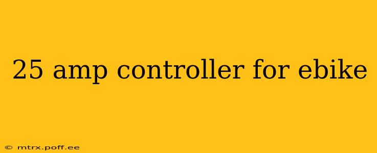25 amp controller for ebike