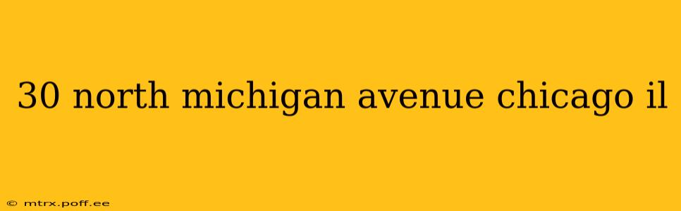 30 north michigan avenue chicago il