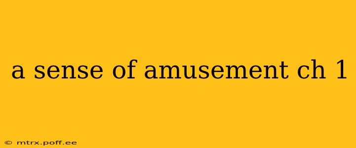 a sense of amusement ch 1