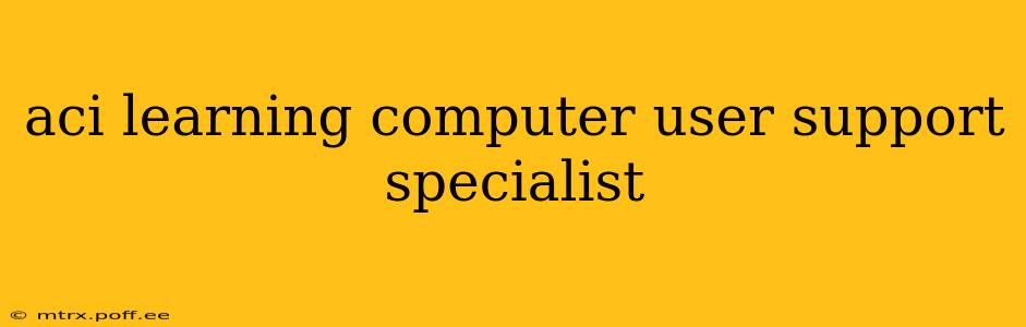 aci learning computer user support specialist