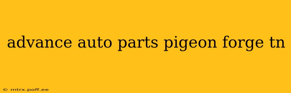 advance auto parts pigeon forge tn