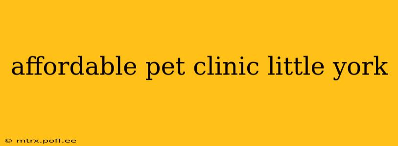 affordable pet clinic little york