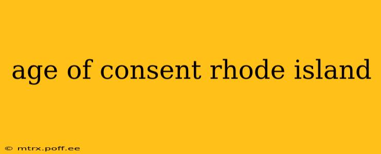 age of consent rhode island