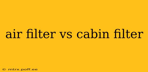 air filter vs cabin filter