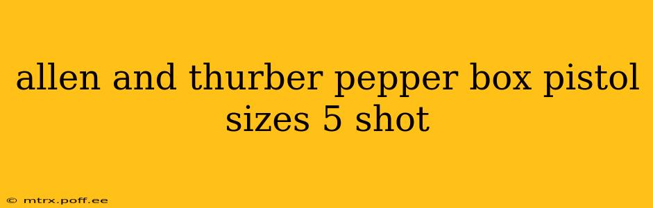 allen and thurber pepper box pistol sizes 5 shot