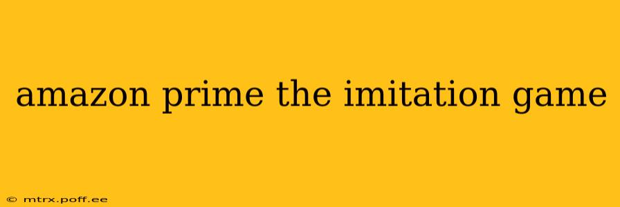 amazon prime the imitation game