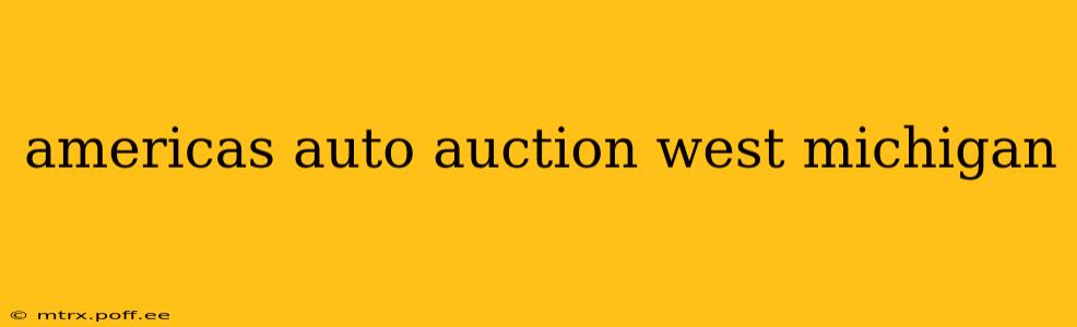 americas auto auction west michigan
