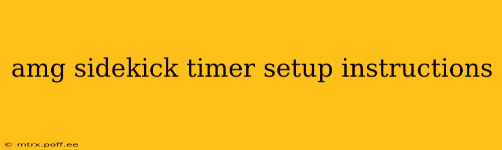 amg sidekick timer setup instructions