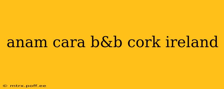 anam cara b&b cork ireland