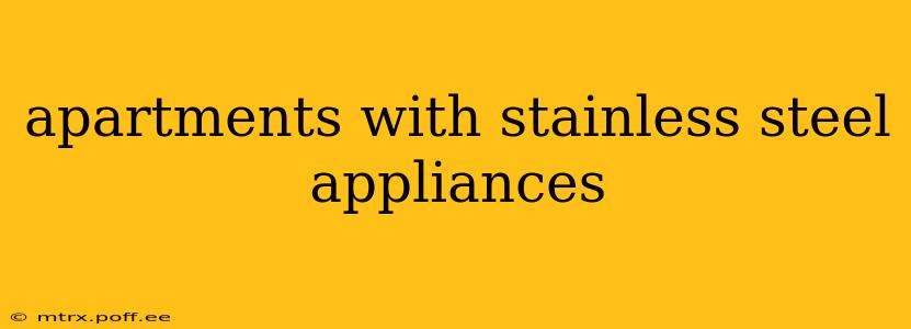 apartments with stainless steel appliances