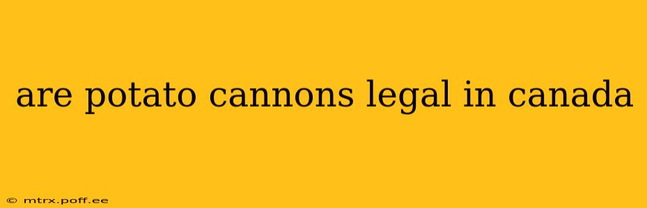 are potato cannons legal in canada