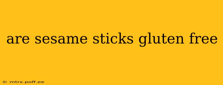 are sesame sticks gluten free