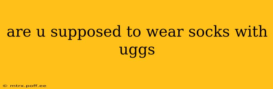 are u supposed to wear socks with uggs