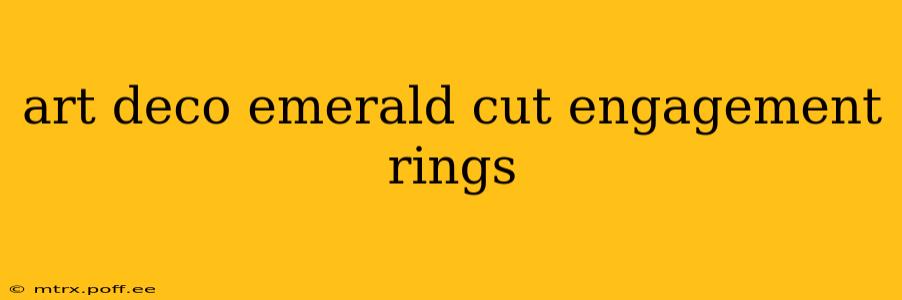 art deco emerald cut engagement rings