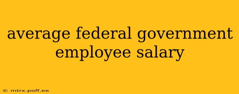 average federal government employee salary
