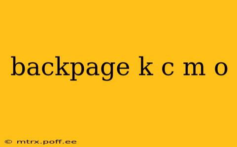 backpage k c m o