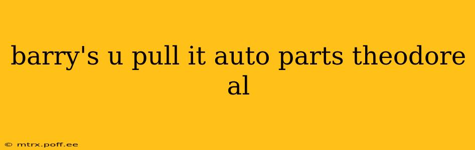barry's u pull it auto parts theodore al