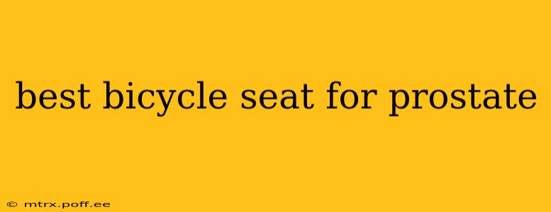 best bicycle seat for prostate