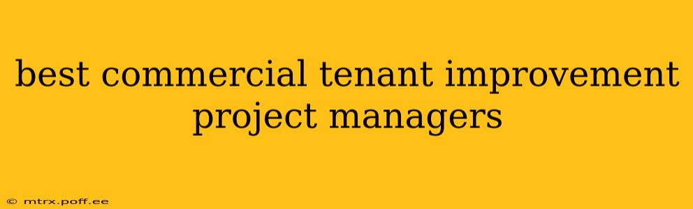 best commercial tenant improvement project managers
