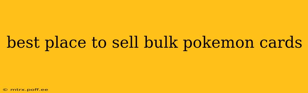 best place to sell bulk pokemon cards