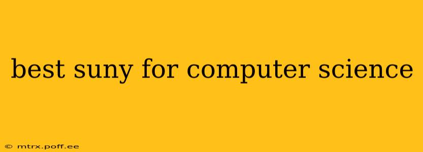 best suny for computer science