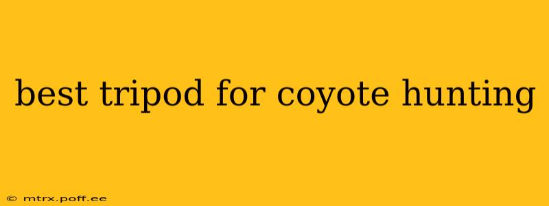 best tripod for coyote hunting