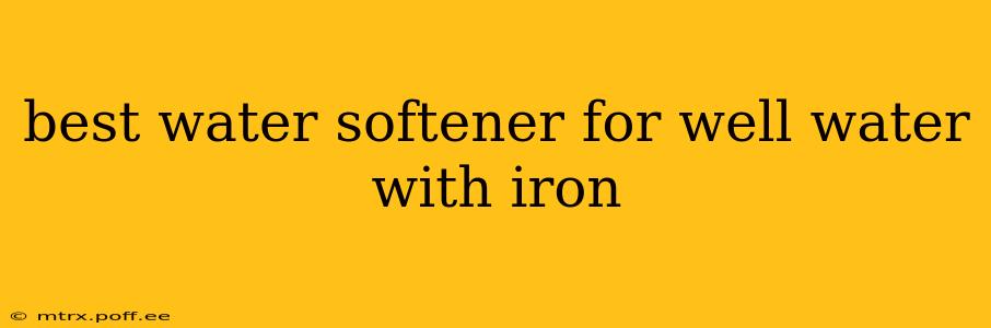 best water softener for well water with iron