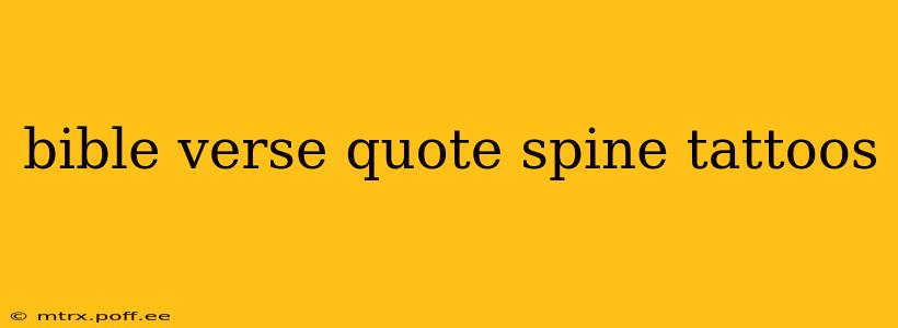 bible verse quote spine tattoos