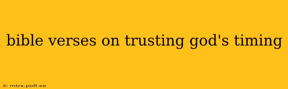 bible verses on trusting god's timing
