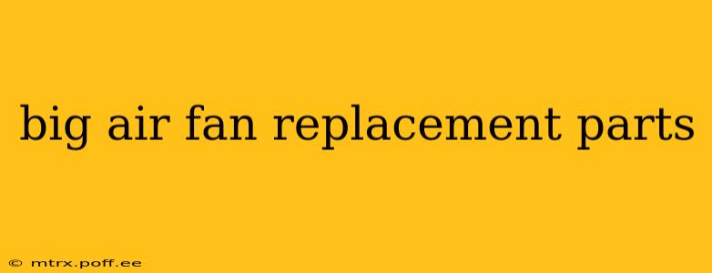 big air fan replacement parts