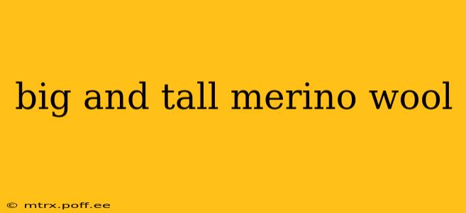 big and tall merino wool