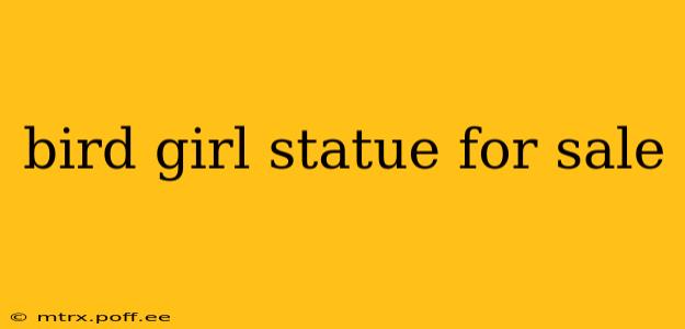 bird girl statue for sale