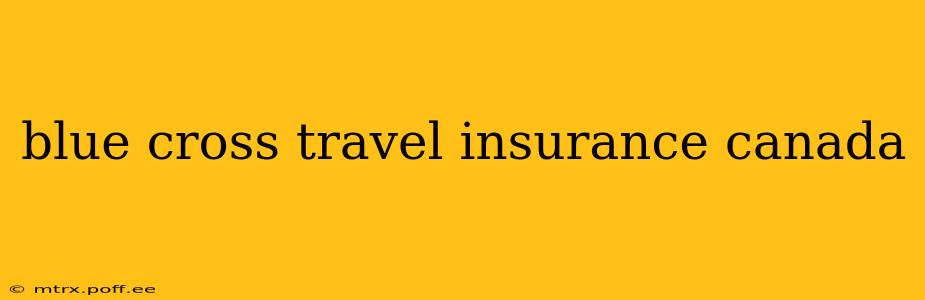 blue cross travel insurance canada