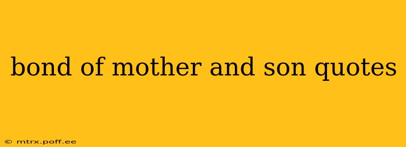 bond of mother and son quotes