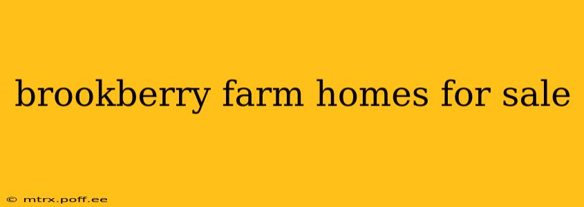brookberry farm homes for sale
