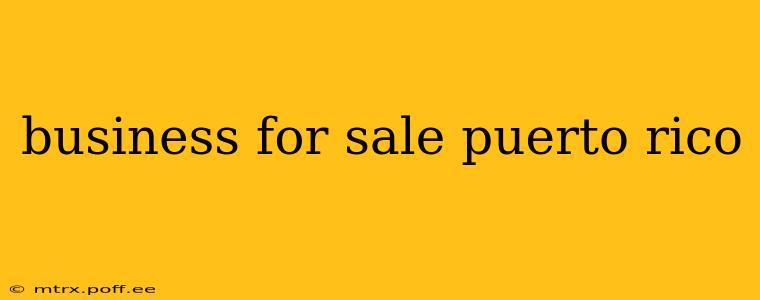 business for sale puerto rico