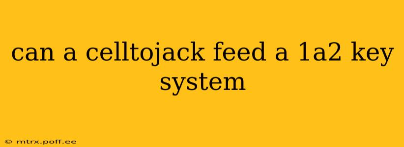 can a celltojack feed a 1a2 key system