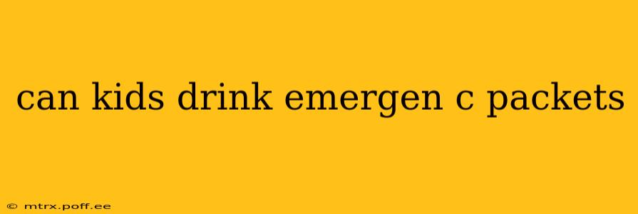can kids drink emergen c packets