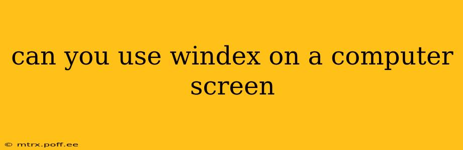 can you use windex on a computer screen