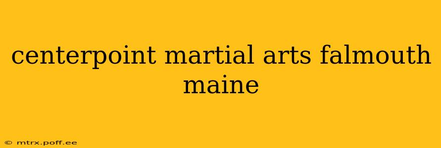 centerpoint martial arts falmouth maine